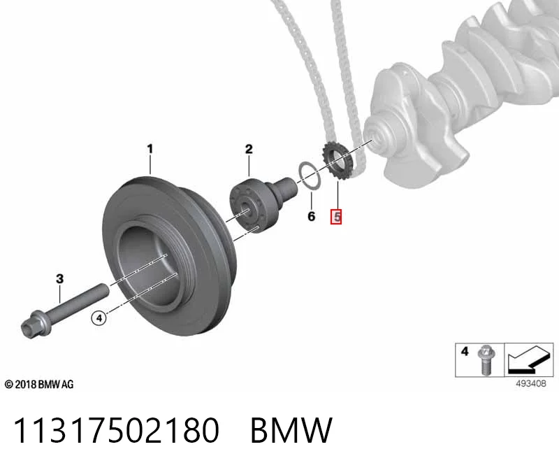 11317502180 BMW Звезда коленчатого вала