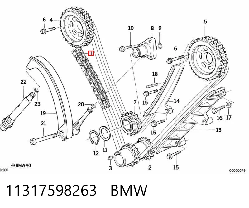 Цепь привода распредвала BMW 7 седан (E38) (1994 - 2001) цена, от 73.45 USD