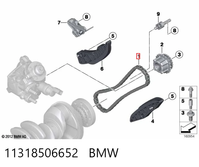 Купить TYZ13507WA010 Zuiko Цепь ТНВД