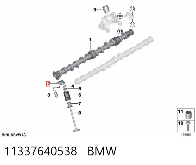 11337640538 BMW Коромысло клапана (рокер) выпускной