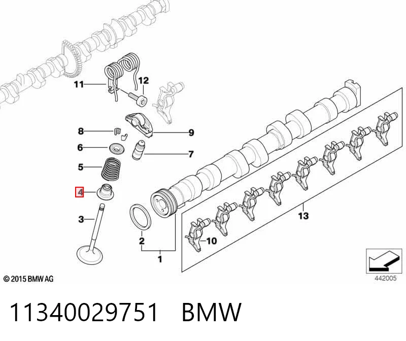 11340029751 BMW Колпачок маслосъёмный
