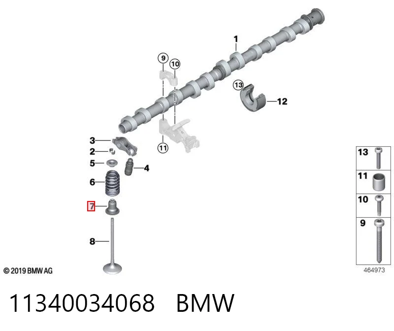 11340034068 BMW Маслосъемный колпачек
