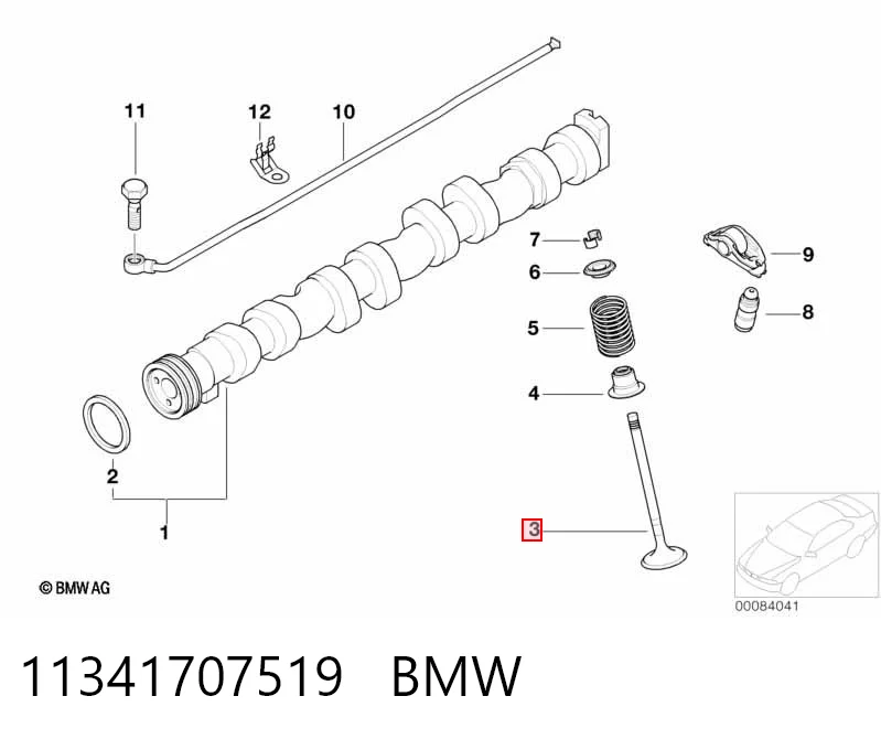 11341707519 BMW Выхлопной клапан