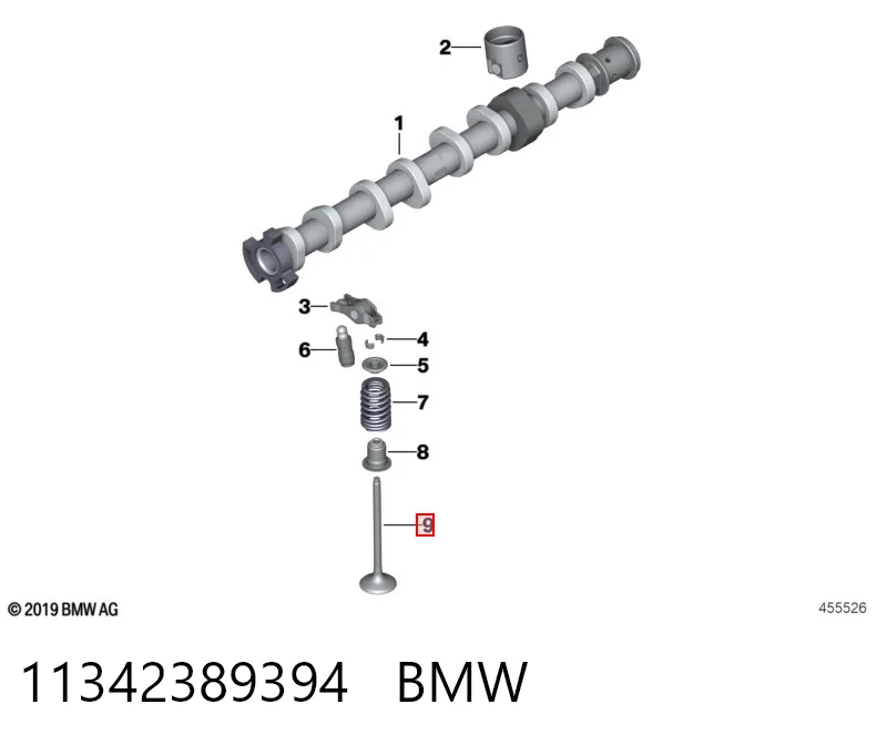 11342389394 BMW Выхлопной клапан