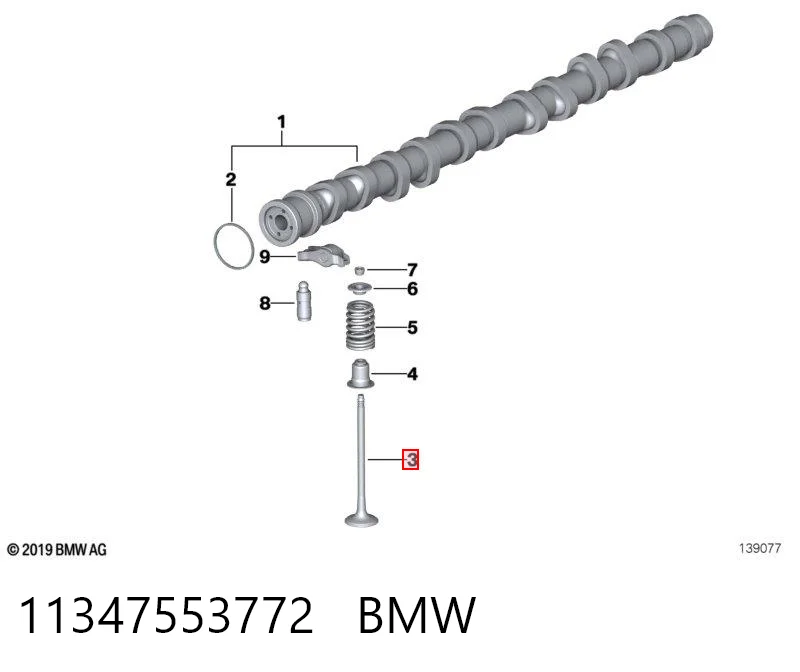 11347553772 BMW Выхлопной клапан