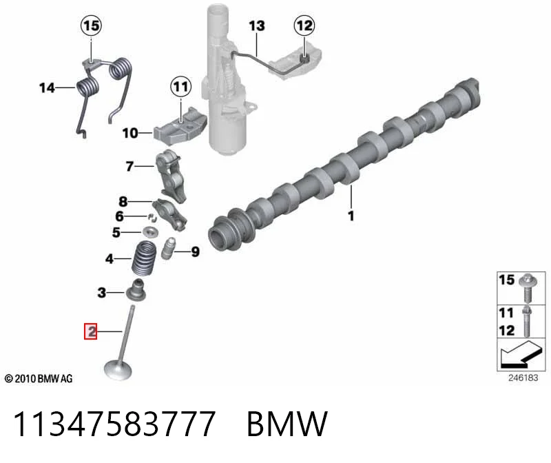 11347583777 BMW Впускной клапан