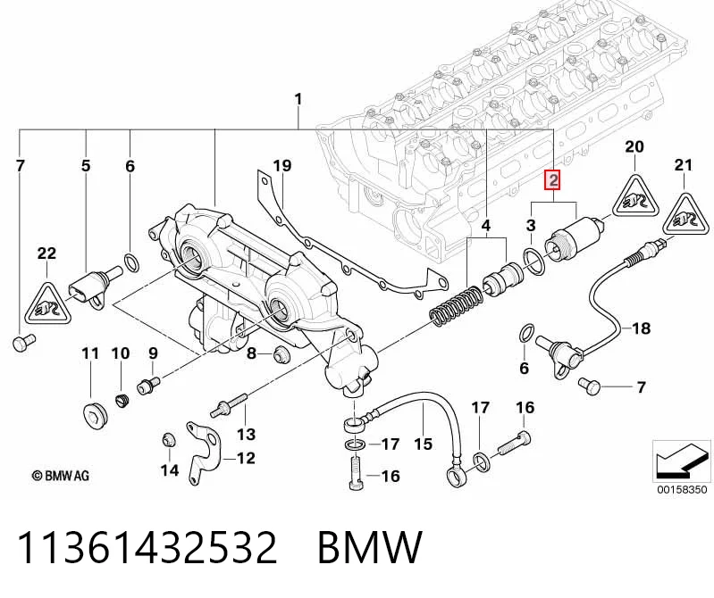 11361432532 BMW Клапан положения фаз распредвала
