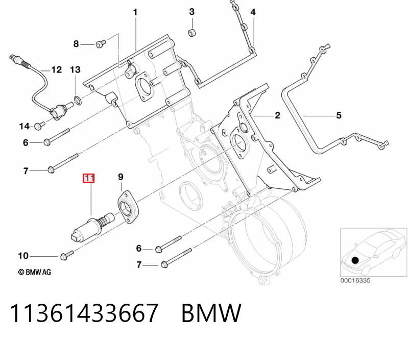 11361433667 BMW Клапан положения фаз распредвала