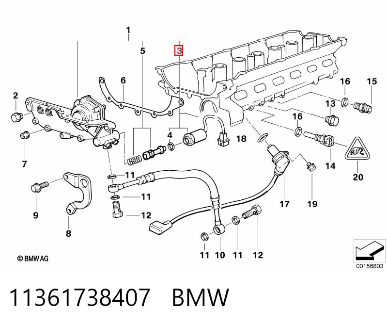 11361738407 BMW Клапан положения фаз распредвала