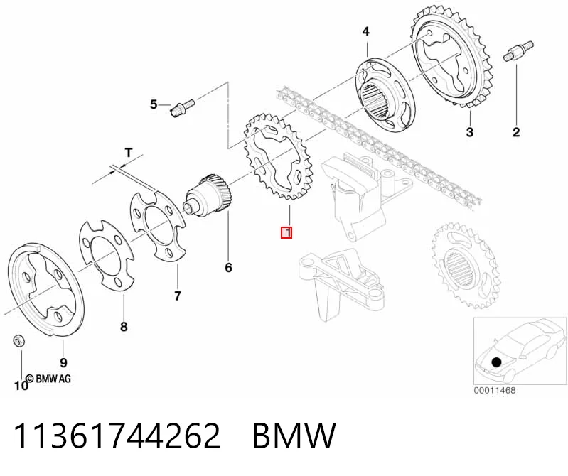 Купить 1744262 BMW Шестерня выпускного распредвала