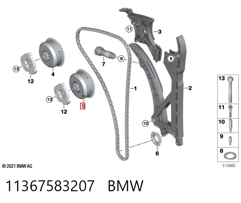 11367583207 BMW Звездочка шестерня распредвала двигателя выпускного