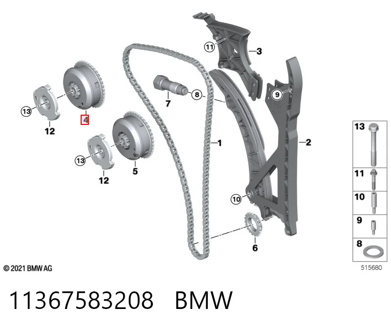 11367583208 BMW Звездочка-шестерня распредвала двигателя, выпускного