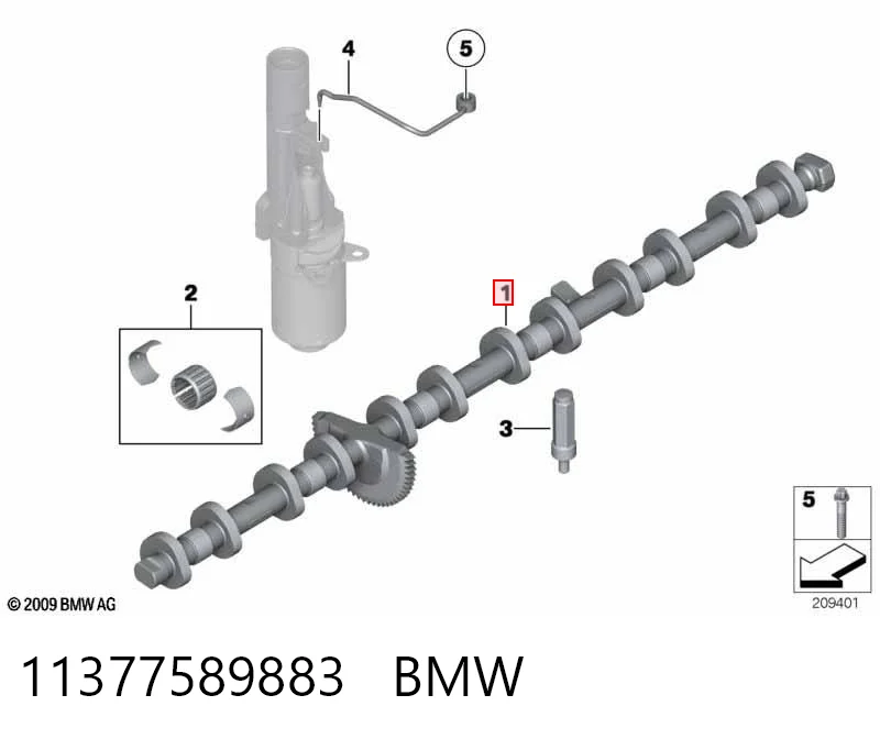 Эксцентриковый вал, вальветроник (valvetronic) ST11377589883 SAT