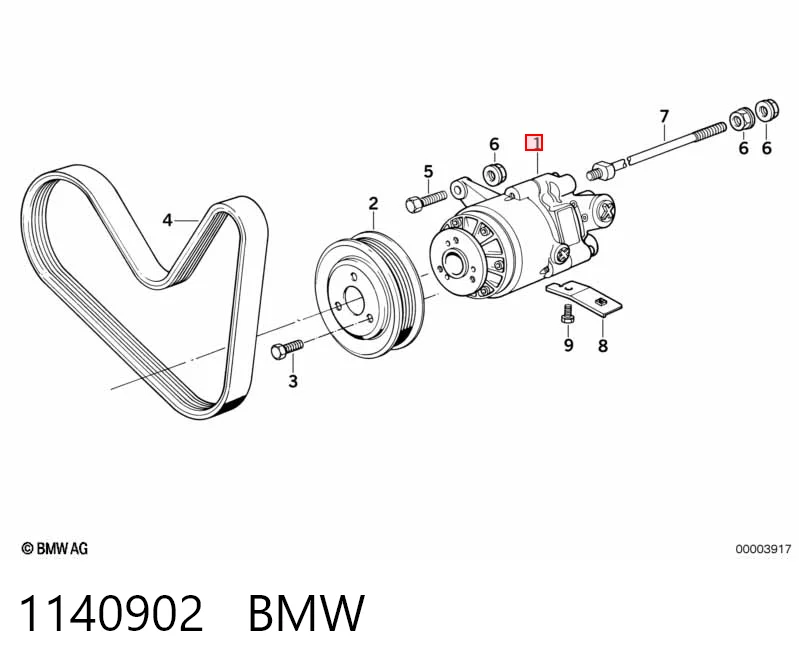1140902 BMW ГУР руля
