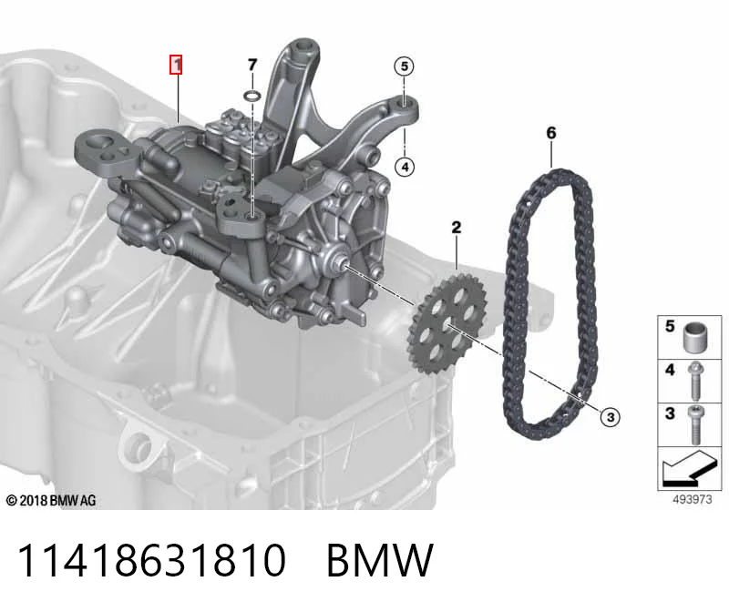 11418631810 BMW Масляный насос двигателя