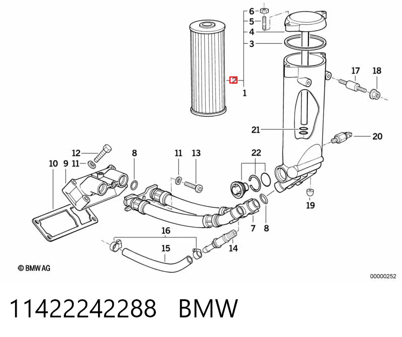 Фильтр масляный BMW 11422242288