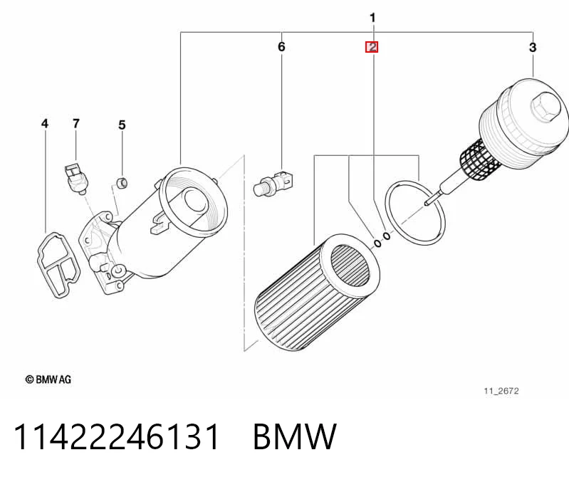 Фильтр масляный BMW 11422246131