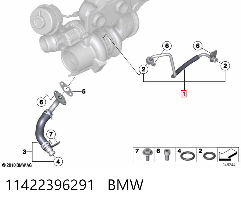 Трубка (шланг) подачи масла к турбине AND 3M145008 цена, от 31.67 USD