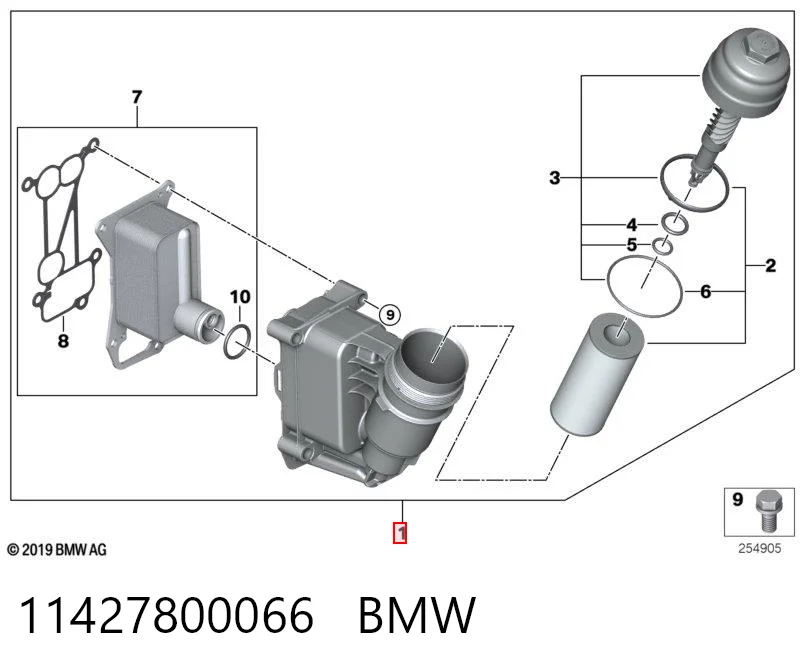 11427800066 BMW Корпус маслофильтра