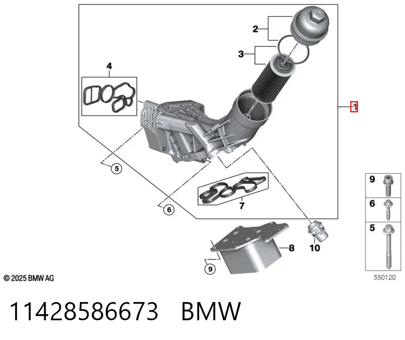 11428586673 BMW Корпус маслофильтра