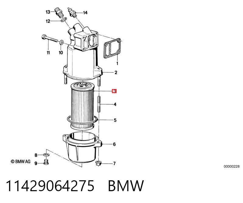 Фильтр масляный BMW 11429064275
