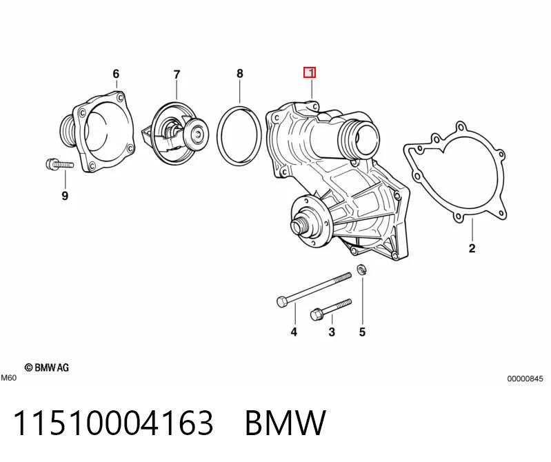 11510004163 BMW Насос водяной