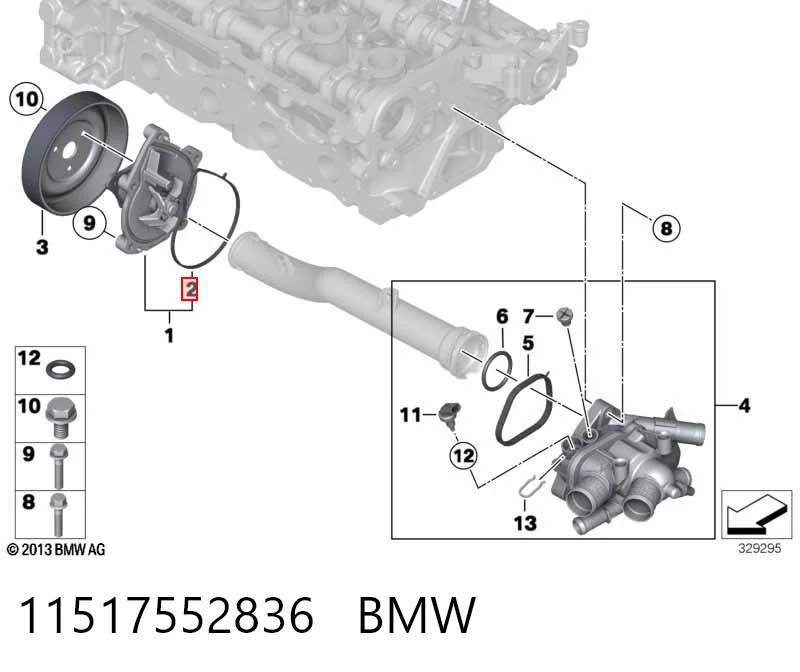 Прокладка водяной помпы 3648864 Peugeot/Citroen
