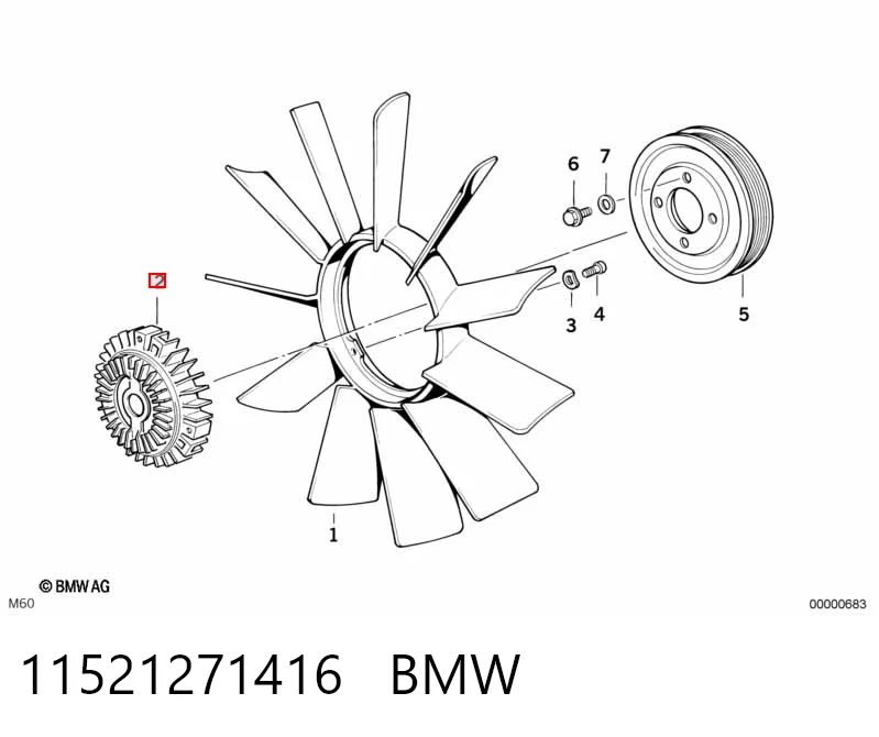 11521271416 BMW Гидромуфта привода вентилятора