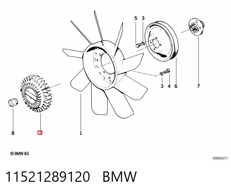 11521289120 BMW Гидромуфта привода вентилятора