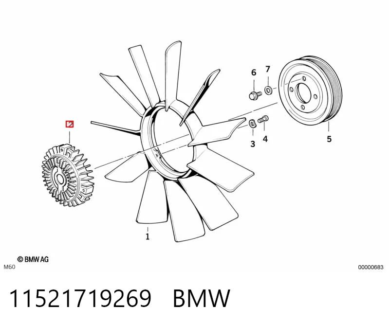 11521719269 BMW Гидромуфта привода вентилятора