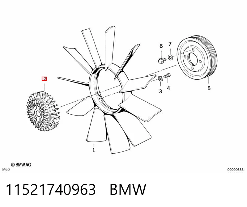 11521740963 BMW Гидромуфта привода вентилятора