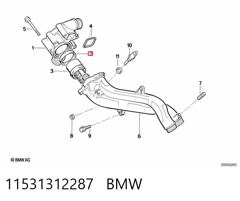 Прокладка термостата 1544710 Volvo