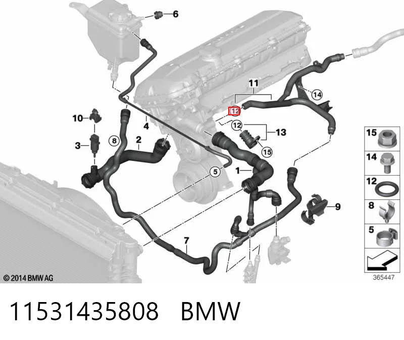 11531435808 BMW Прокладка крышки маслозаливной горловины