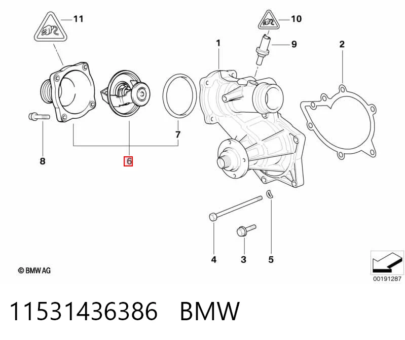 11531436386 BMW Авто термостат