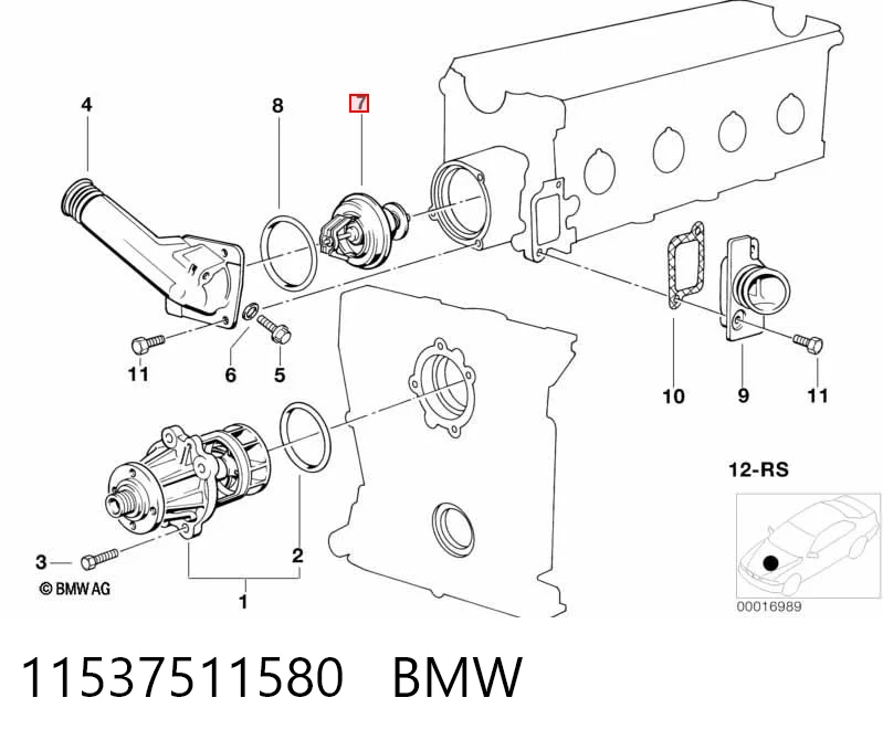 11537511580 BMW Авто термостат