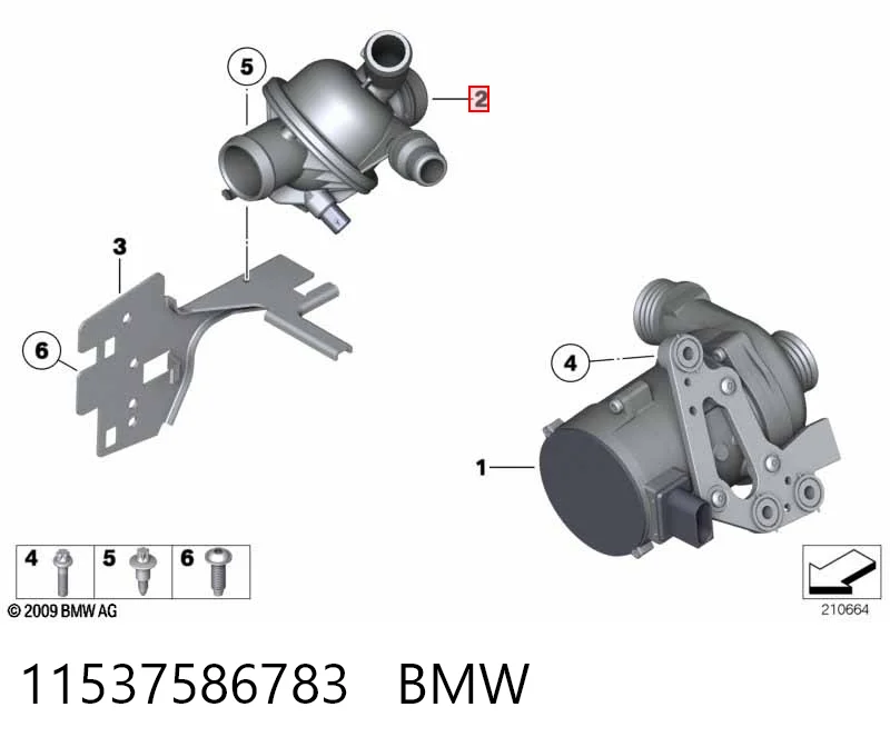 Корпус термостата в сборе на BMW X3  F25