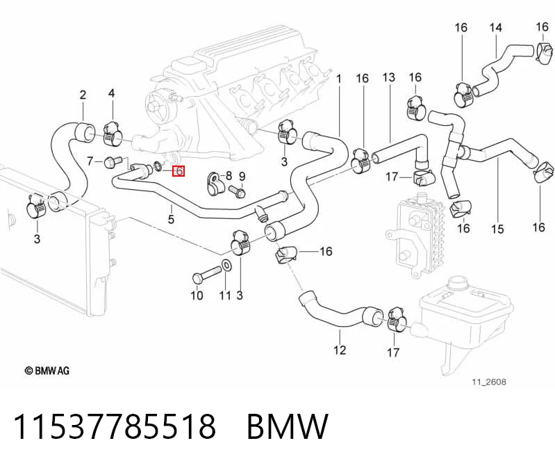 11537785518 BMW Прокладка водяного насоса
