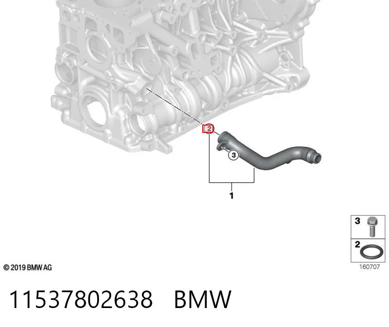 11537802638 BMW Прокладка водяного насоса