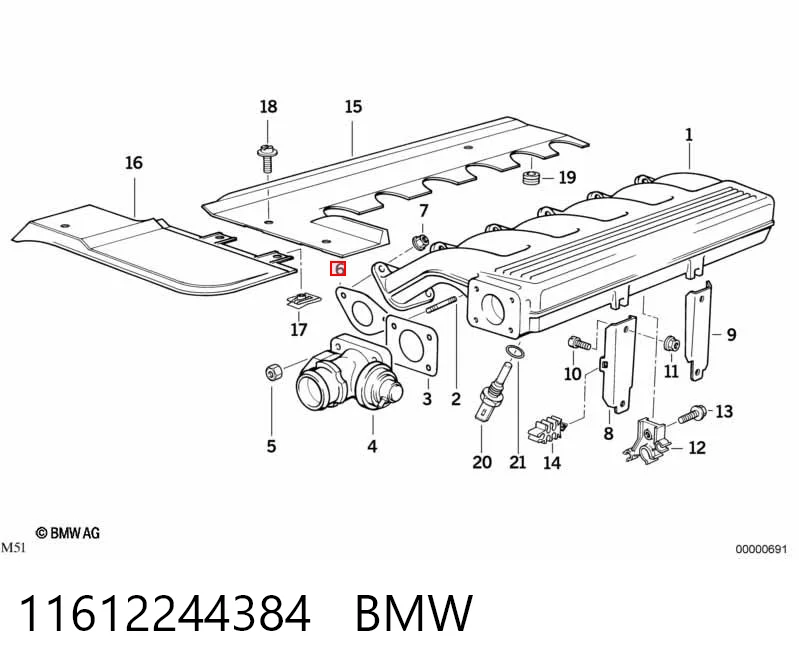 Прокладка всасывающего коллектора Land Rover Range Rover II внедорожник (LP, P38A) (1994 - 2002) цена, от 1.31 USD