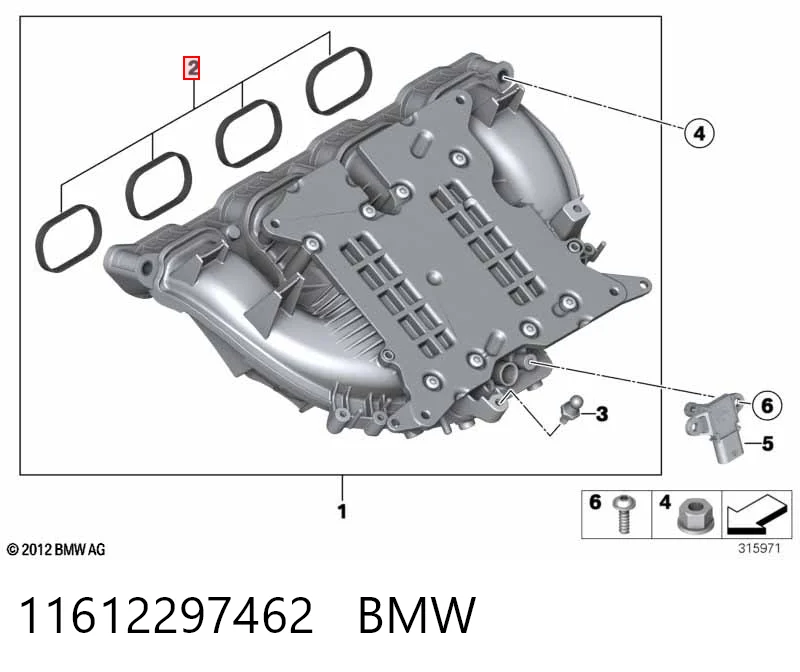  Прокладка впускного коллектора BMW X3 