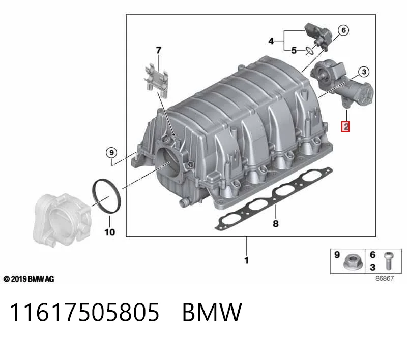 11617505805 BMW Дроссельная заслонка