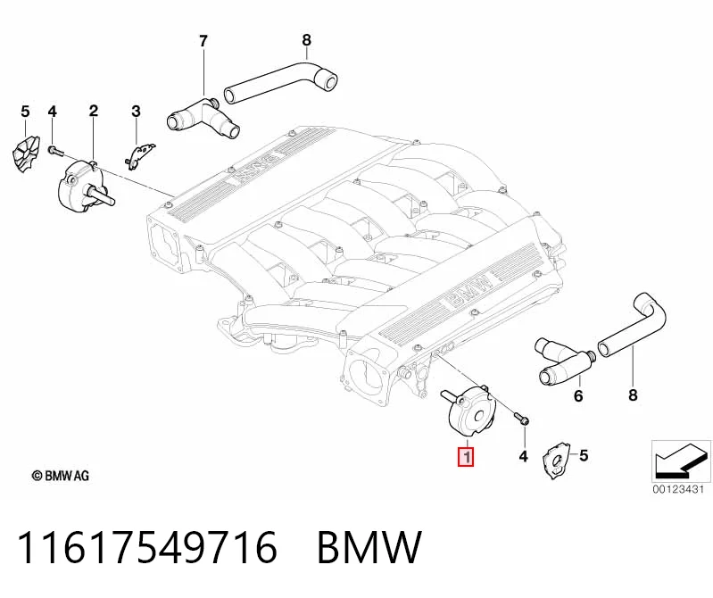 11617549716 BMW Маслоотделитель картерных газов