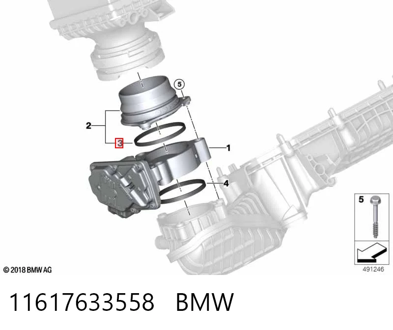  Прокладка дроссельной заслонки BMW 3 