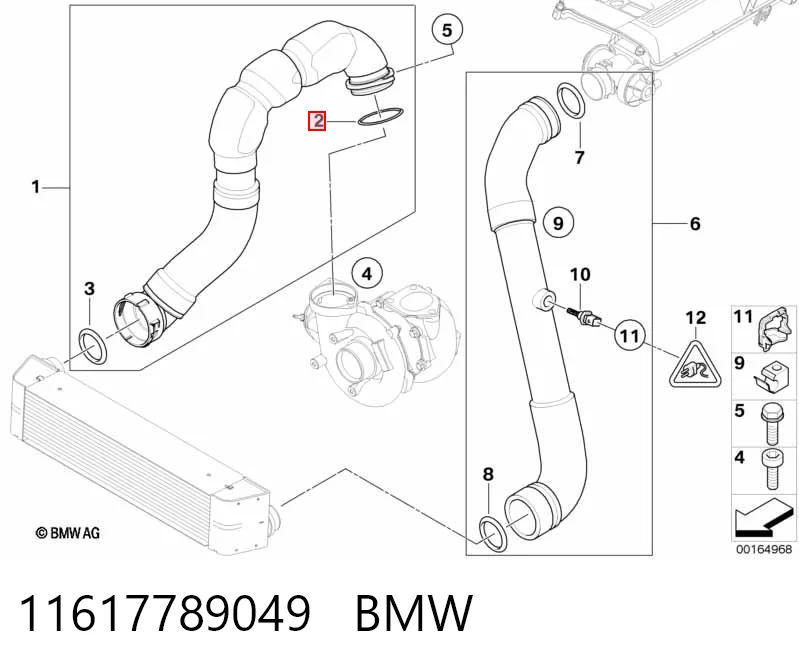 11617789049 BMW Прокладка турбины, гибкая вставка