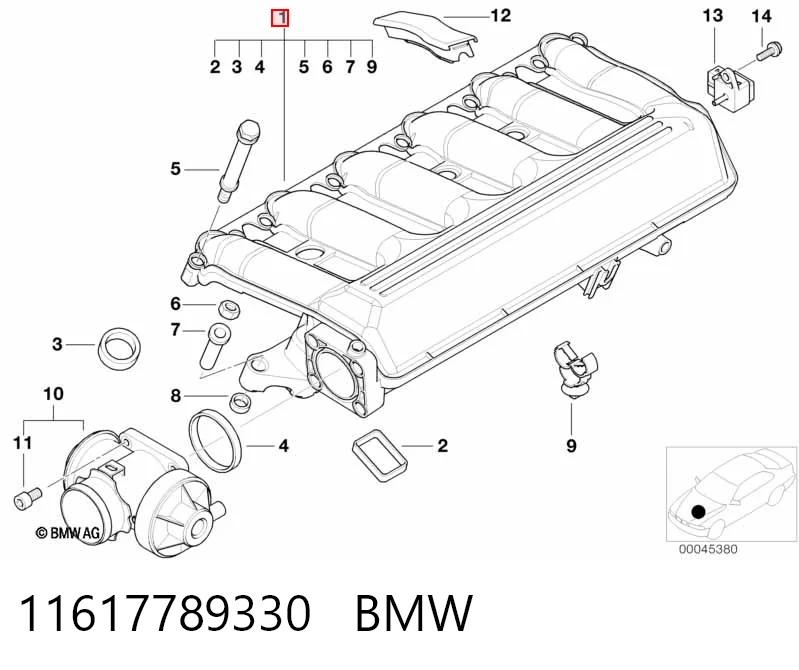 Коллектор впускной BMW 7 седан (E38) (1994 - 2001) цена, от 50.68 USD