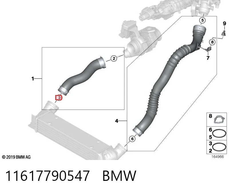11617790547 BMW Прокладка турбины, гибкая вставка