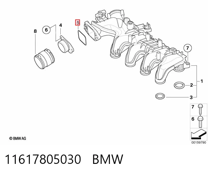  Прокладка впускного коллектора Fiat Scudo 