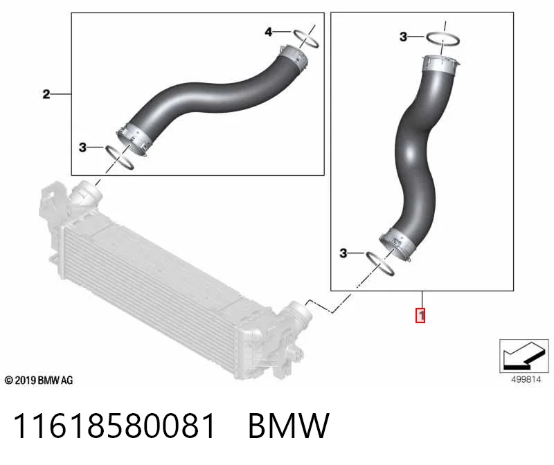 11618580081 BMW Патрубок интеркуллера