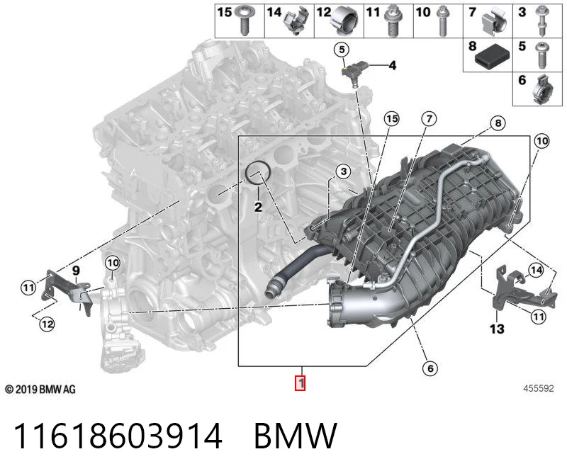 11618603914 BMW Коллектор впускной