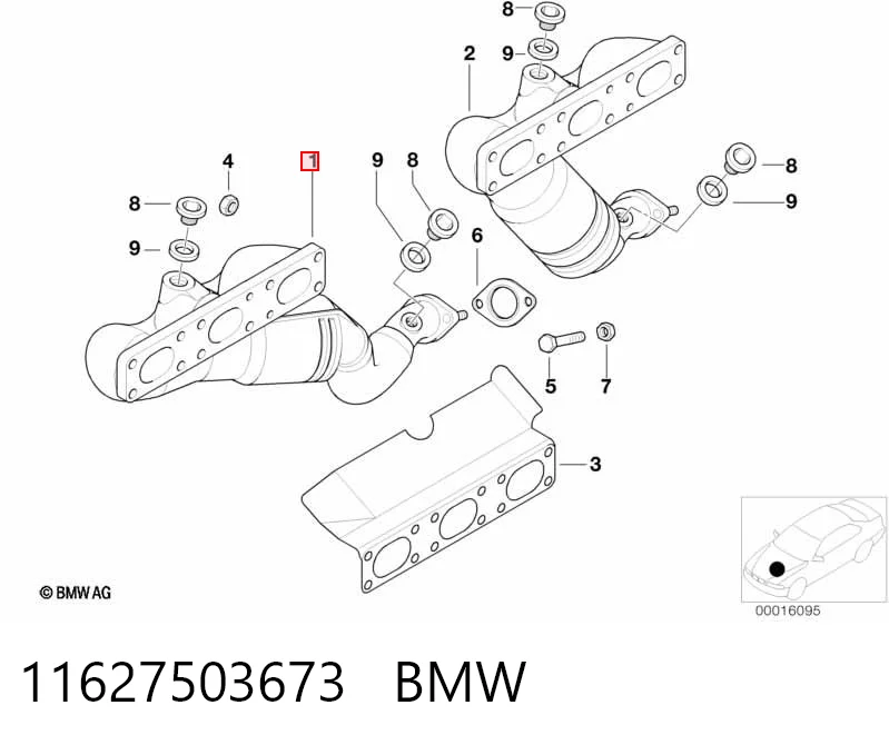  Выпускной коллектор BMW 3 